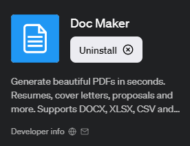 chatgpt plugin doc maker